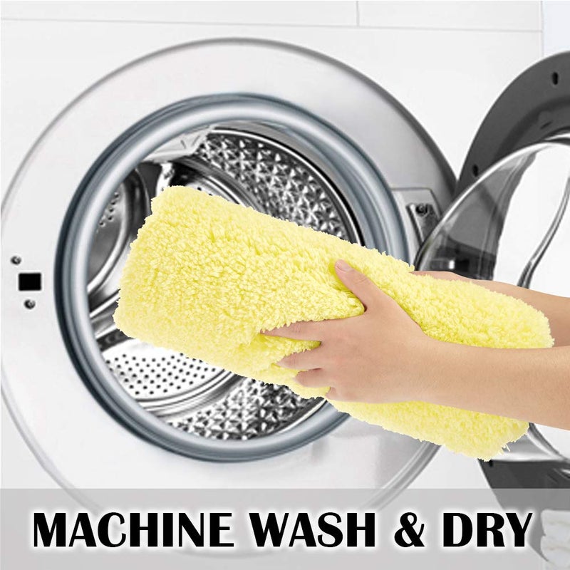 Suchtale Large Extra Soft and Absorbent Shaggy Bath Mat (24 x 40, Yellow) Machine Washable Microfiber Non Slip Bath Mat for Bathroom Floor - Image 5